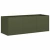 vidaXL Vaso floreira 120x40x40 cm a&ccedil;o laminado a frio verde