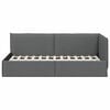 vidaXL Estrutura de Cama de Canto Cinza Escuro 100 x 200 cm Veludo