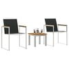 vidaXL ConjuntodeJantaraoArLivre 3 pcs Madeira de Teak Sólida