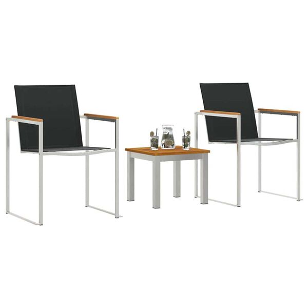 vidaXL ConjuntodeJantaraoArLivre 3 pcs Madeira de Teak Sólida