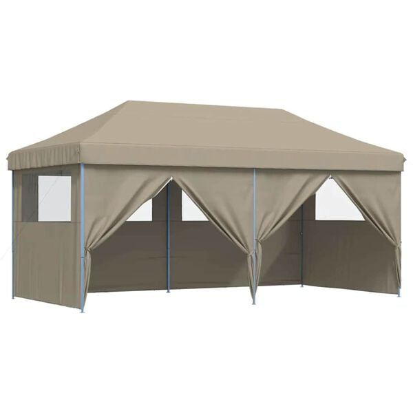 vidaXL Tenda Pop-up Cinzento-acastanhado 580 x 292 x 315 cm