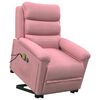 vidaXL Poltrona de massagens elevatória veludo rosa