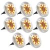 vidaXL Ilumina&ccedil;&atilde;o LED solar de solo 8 pcs branco quente