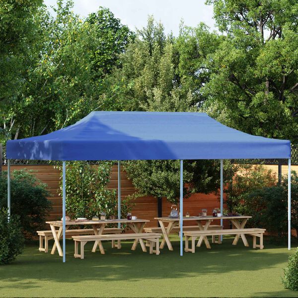 vidaXL Tenda de Festa Azul 291 x 580 x 315 cm Tecido Oxford