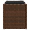 vidaXL Canteiro jardim com 3 vasos 2pcs 105x30x32 cm vime PE castanho
