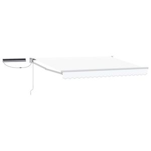 vidaXL Toldo Retr&aacute;til El&eacute;trico Branco 3 x 2,5 m