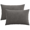 vidaXL Capa almofada 2 pcs HEERLEN Cinzento-Escuro 30 x 50 cm cord&atilde;o