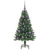vidaXL &Aacute;rvore de Natal Artificial Verde 120 cm PVC, A&ccedil;o e Pl&aacute;stico