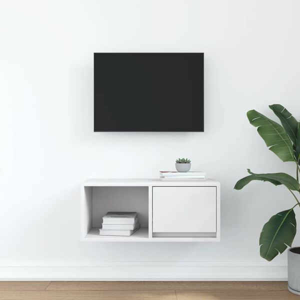 vidaXL M&oacute;vel de TV 60x31x25,5 cm derivados de madeira branco