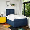 vidaXL Cama boxspring com colch&atilde;o 120x190 cm tecido azul