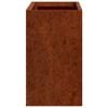vidaXL Vasos/floreiras de parede 2 pcs a&ccedil;o corten cor enferrujado