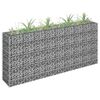 vidaXL Canteiro elevado/cesto gabião 180x30x90 cm aço galvanizado