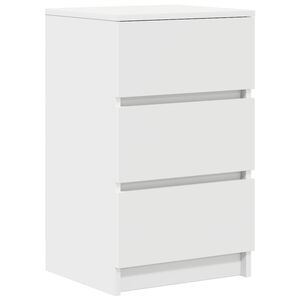 vidaXL Mesa de cabeceira com 3 gavetas 39x35x65 cm branco