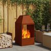 vidaXL Fire Pit Castanho 50 x 50 x 100 cm