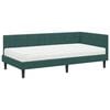 vidaXL Estrutura de Cama de Canto com Colch&atilde;o 2 pcs Verde Veludo