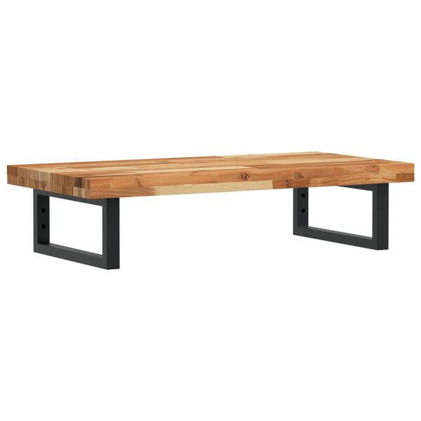 vidaXL Prateleira de parede p/ lavat&oacute;rio a&ccedil;o/madeira de ac&aacute;cia maci&ccedil;a