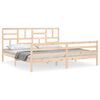 vidaXL Estrutura de cama com cabeceira 200x200 cm madeira maci&ccedil;a