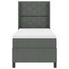 vidaXL Cama Box com colch&atilde;o Cinza Escuro 200 x 80 cm tecido