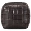 vidaXL Pufe 40x40x40 cm couro de cabra genuíno preto