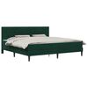 vidaXL Estrutura de cama com colch&atilde;o Verde Escuro 200 x 200 cm Veludo