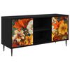 vidaXL Gabinete para TV GENNEP 102 x 33 x 51 cm Carvalho Preto