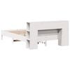 vidaXL Cama com estante sem colch&atilde;o 135x190 cm pinho maci&ccedil;o branco