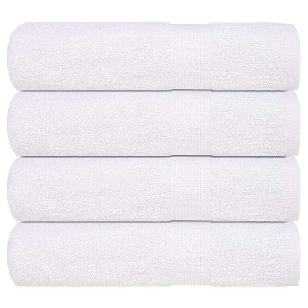 vidaXL Toalhas de m&atilde;os FROGN 4 pcs 50x100 cm 360 g/m&sup2; branco