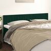 vidaXL Cabeceira de cama 2 pcs veludo 100x5x78/88 cm verde-escuro
