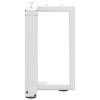 vidaXL P&eacute;s para mesa de centro em forma de T, 2 pe&ccedil;as, branco, 38x25x(42-43) cm, a&ccedil;o