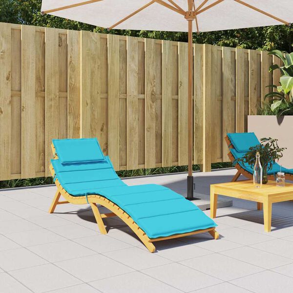 vidaXL Almofad&atilde;o p/ espregui&ccedil;adeira tecido oxford turquesa