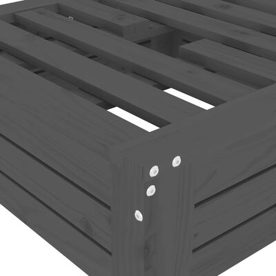 vidaXL Cobertura p/ base de guarda-sol madeira de pinho maciça cinza