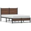 vidaXL Estrutura de cama sem colch&atilde;o 120x190cm metal carvalho castanho
