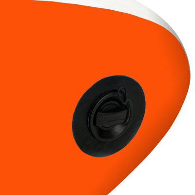vidaXL Conjunto prancha de paddle SUP insuflável 305x76x15 cm laranja