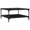 vidaXL Mesa de centro Carvalho preto 80 x 80 x 40 cm