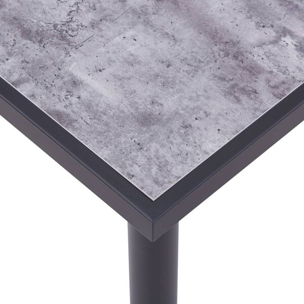 vidaXL Mesa de jantar 160x80x75 cm MDF preto e cinzento cimento