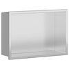 vidaXL Nichos de Chuveiro Prateado 30 x 20 x 9,5 cm A&ccedil;o inoxid&aacute;vel