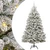 vidaXL &Aacute;rvore de Natal Articulada Artificial Verde e Branco 300 cm
