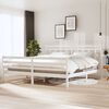 vidaXL Estrutura de cama 200x200 cm madeira maciça branco
