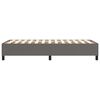 vidaXL Estrutura de cama com molas 90x190 cm couro artificial cinzento