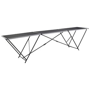 vidaXL Mesa/bancada de trabalho dobr&aacute;vel MDF e alum&iacute;nio 300x60x78 cm