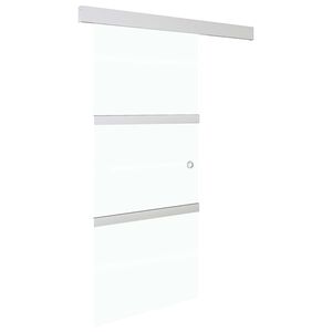 vidaXL Porta deslizante batente suave vidro ESG/alum&iacute;nio 76x205 cm
