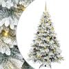 vidaXL &Aacute;rvore de Natal Artificial com 300 LEDs Branco 180 cm PE e PVC