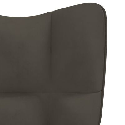 vidaXL Cadeira de descanso veludo cinzento-escuro