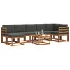 vidaXL Conjunto de Sof&aacute;s para Exterior 8 pcs Natural e Antracite