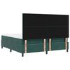 vidaXL Cama Box com colch&atilde;o Verde Escuro 180 x 200 cm tecido