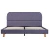 vidaXL Estrutura de cama em tecido 140x200 cm cinzento-claro