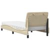 vidaXL Cama com colch&atilde;o 90x190 cm tecido cor creme