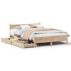 vidaXL Cama sem colch&atilde;o 135x190 cm madeira de pinho maci&ccedil;a
