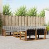 vidaXL Conjunto de Sof&aacute;s para Exterior 9 pcs Cinza Natural e Claro