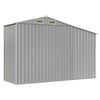 vidaXL Abrigo de jardim 277x93x179 cm aço galvanizado cinzento